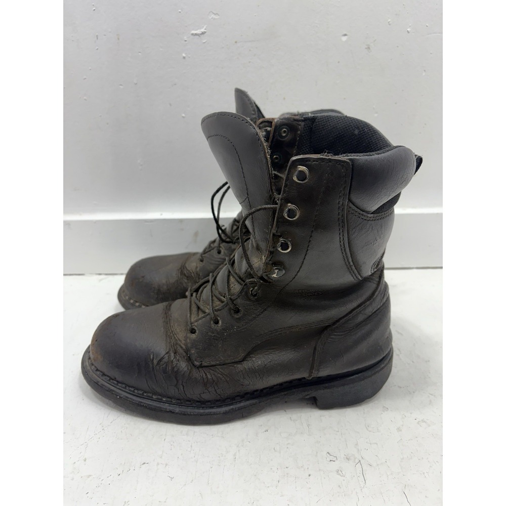 Red Wing Waterproof Steel Toe Work Boots Mens Size 8.5 Brown Vintage Logger - Picture 4 of 10